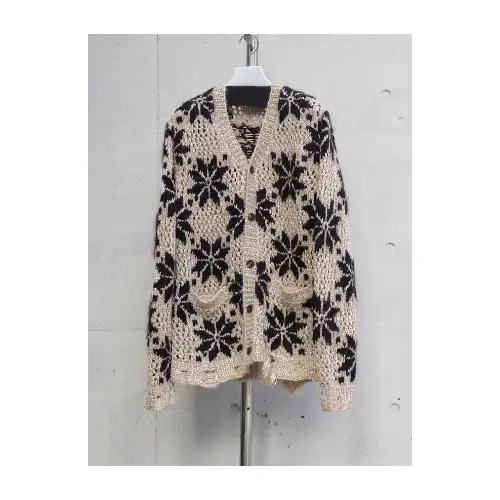 BED J.W. FORD Snow Pattern Cardigan