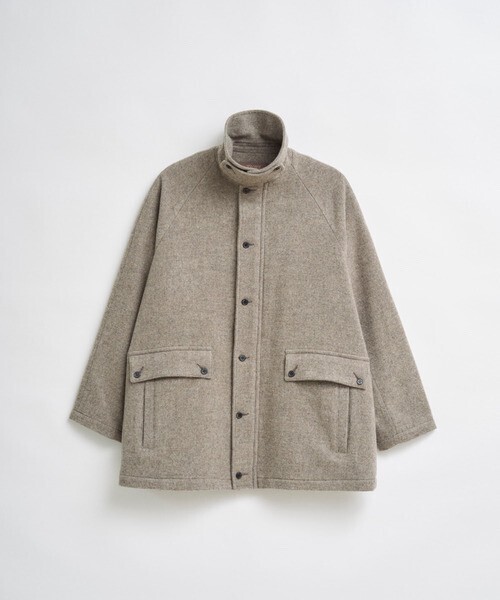 TROVE FALKLAND WOOL MOSSER HALF COAT