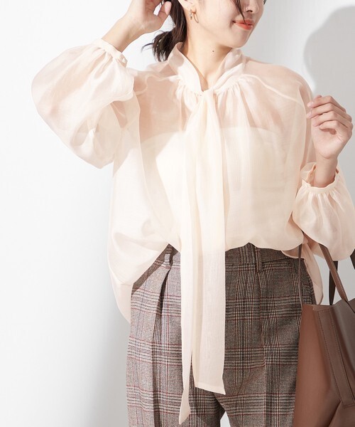 JOURNAL STANDARD L'ESSAGE シアーボウブラウス