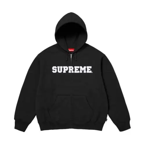 Supreme Collegiate Applique Zip Up Hooded Sweatshirt