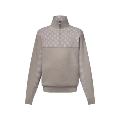 LOUIS VUITTON リブドウール ハーフジッププルオーバー