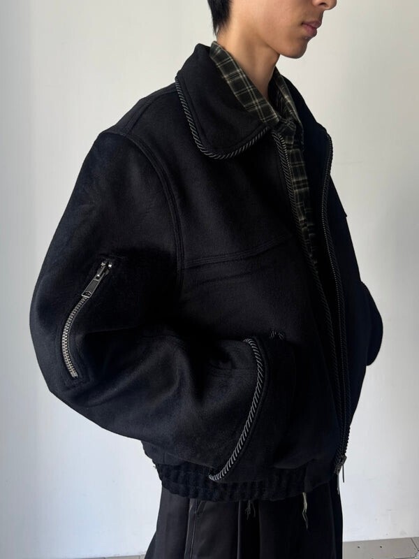 KODY PHILLIPS WOOL LASSO JACKET BLACK
