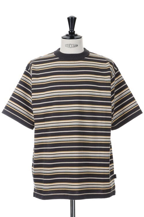 F-LAGSTUF-F BORDER KNIT SS TEE / CHARCOAL