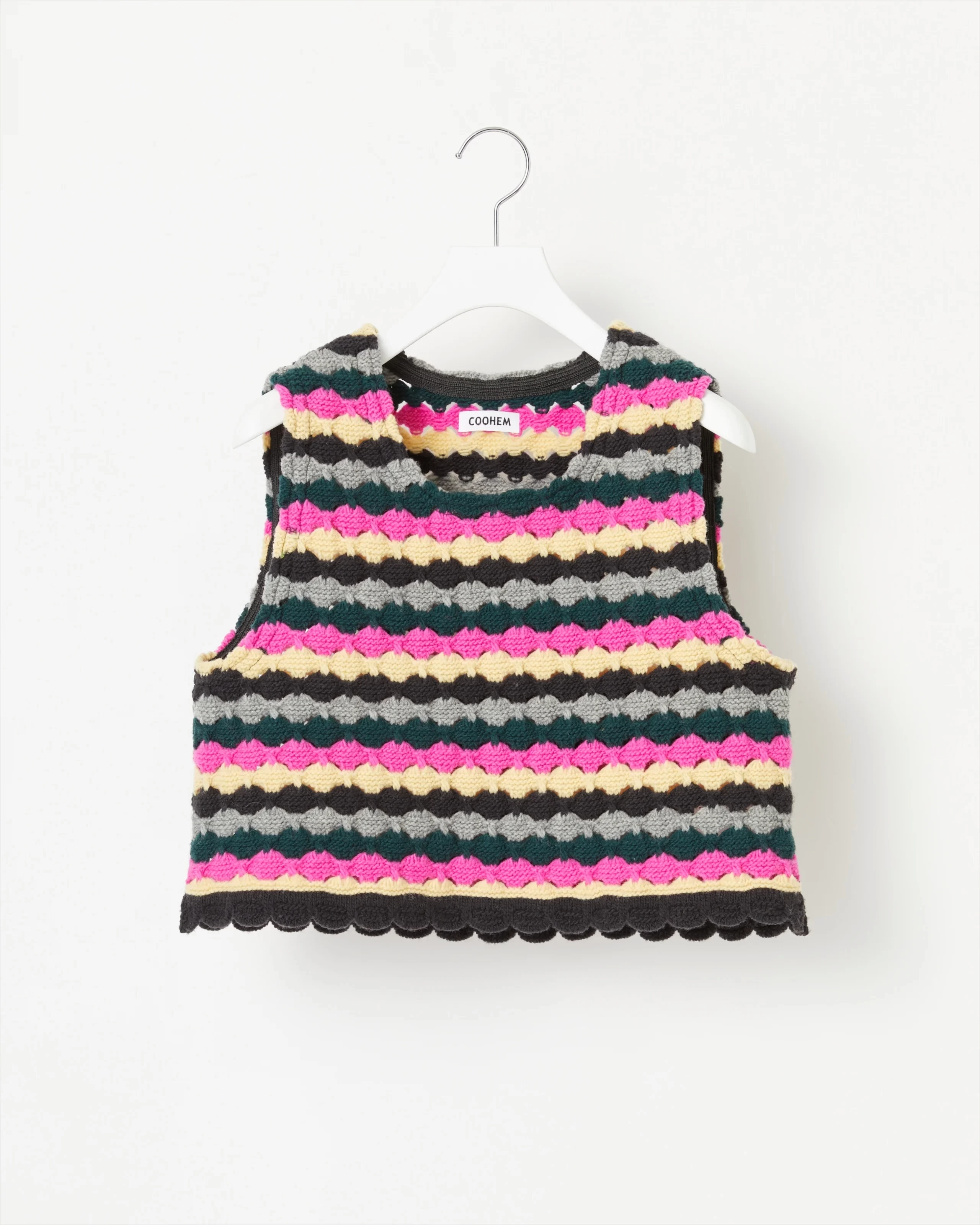 COOHEM CROCHET KNIT VEST