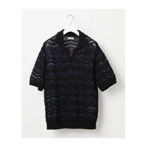 COOHEM ZIGZAG SUKASHI KNIT PULLOVER