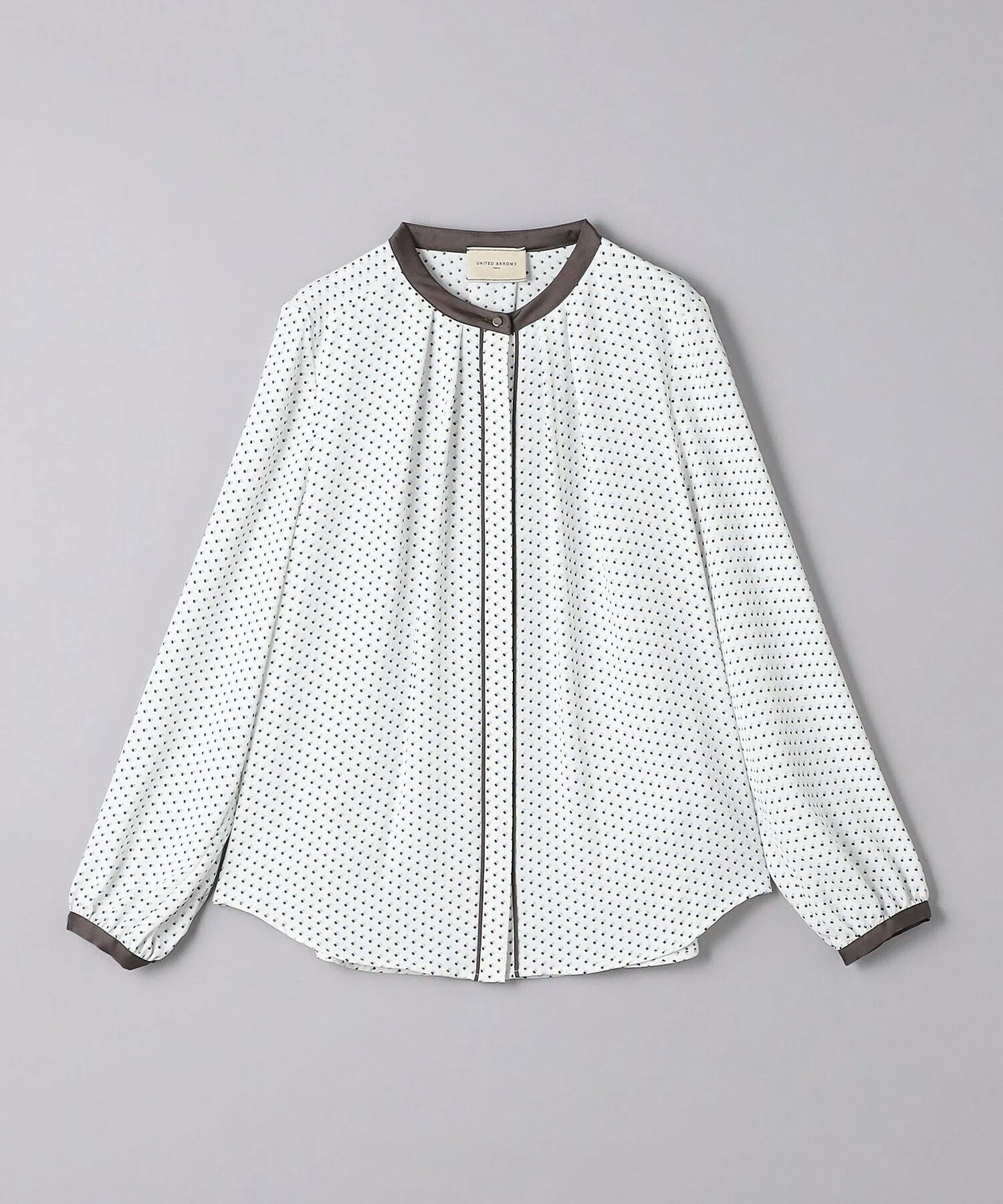UNITED ARROWS バイカラー パイピング ブラウス