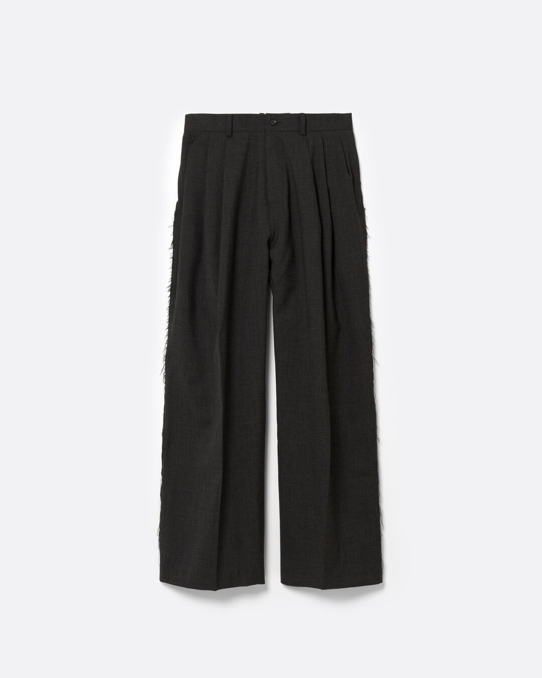 SUBLATIONS ROUGH WOOL 3TUCK BAGGY TROUSERS .15【DARK BROWN】