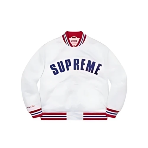 Supreme × Mitchell & Ness Satin Varsity Jacket
