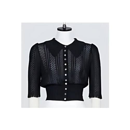 FETICO LACE KNIT SHORT-SLEEVED CARDIGAN