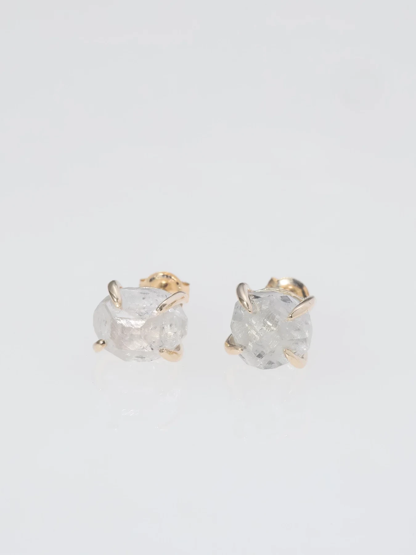 ENEY GENSEKI 2CT K10YG PIERCED EARRINGS