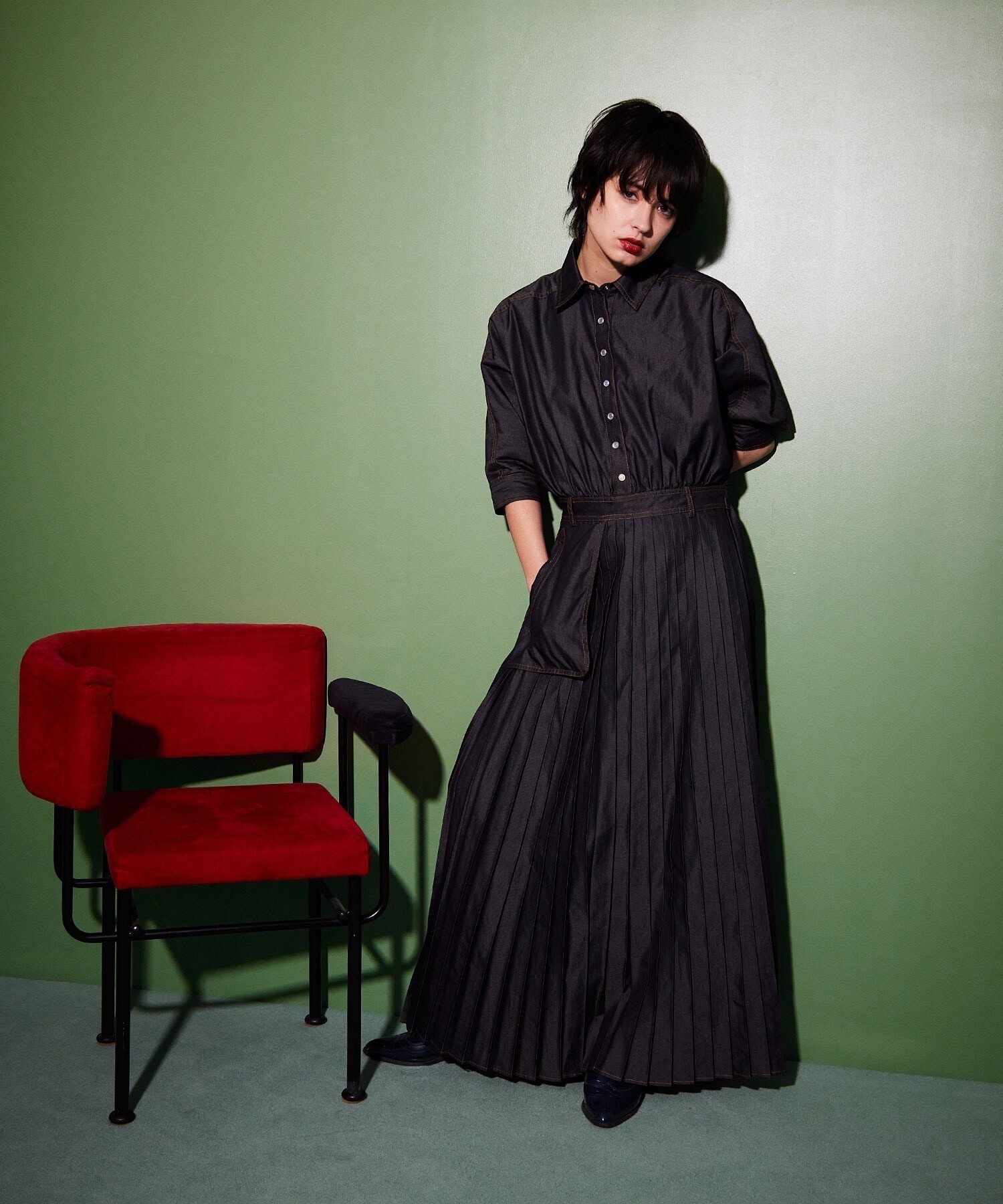 Maisones. Flap Shirt Dress