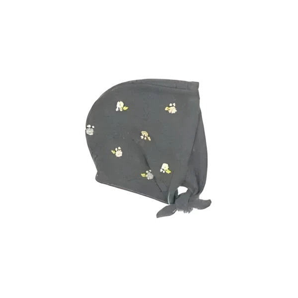 YANYAN Daisy Tie Hood in Charcoal Lambswool