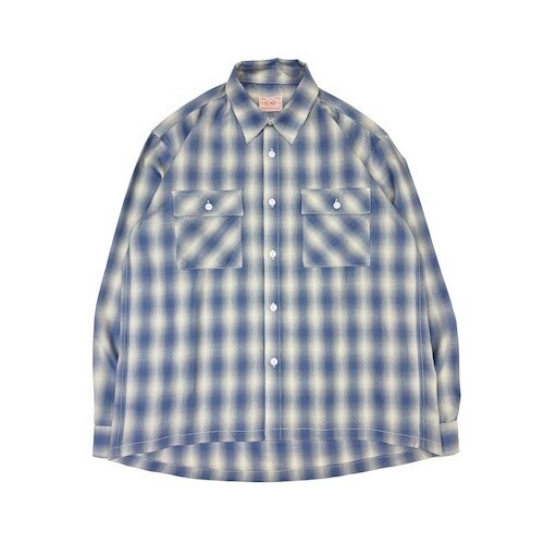 BIG MIKE Rayon Mix Ombre Check L/S Shirts