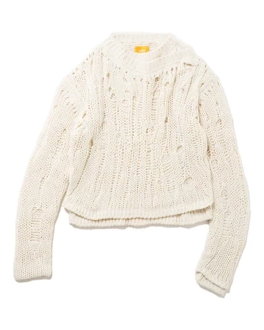 AIREI NETTED DOUBLE LAYERED SWEATER