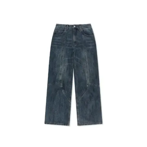 Matin Kim CURVED SEAM STRAIGHT DENIM PANTS
