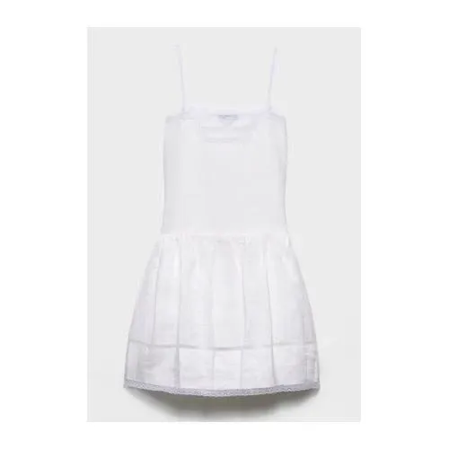 PRADA Embroidered linen dress