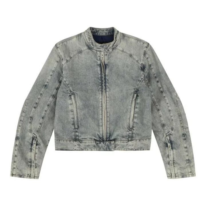 Entire Studios MOTO DENIM JACKET SURFACE WAVE