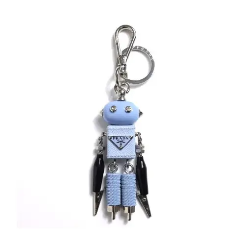 PRADA Saffiano Leather Robot Keychain