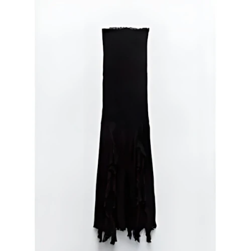 ZARA ストラップレス ドレープ ワンピース