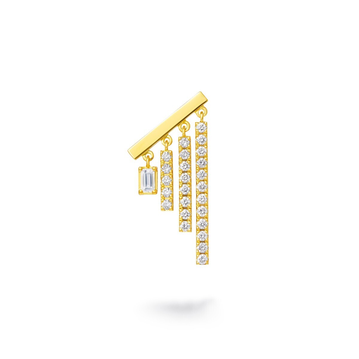 AHKAH シャンデリアバゲット ピアス