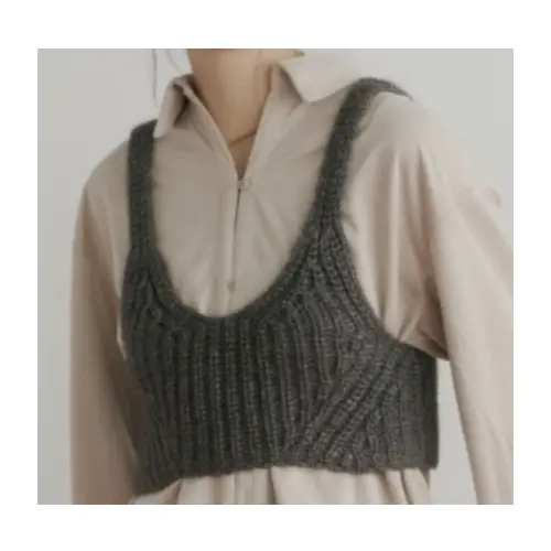 bita. Kid Mohair/Silk混 ざっくり編みビスチェ