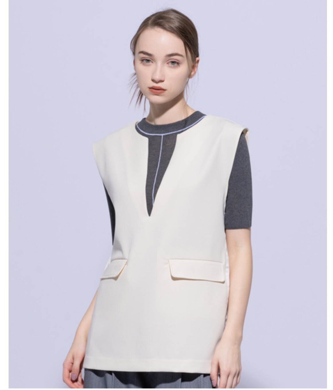 YEVS Vネックプルオーバーベスト