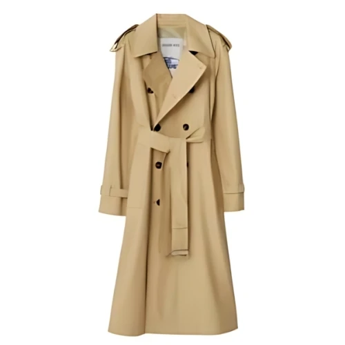 BURBERRY Long Gabardine Trench Coat