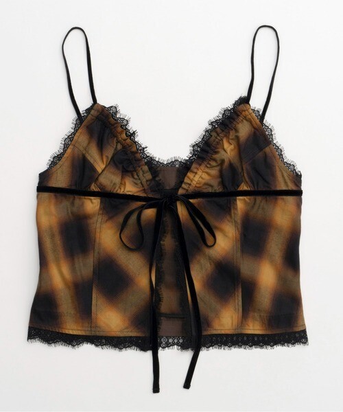 MAISON SPECIAL Checkered Lingerie Bustier
