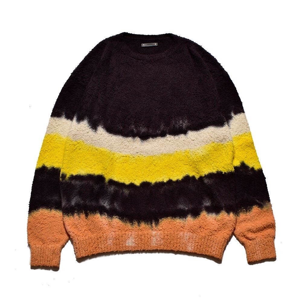 MINEDENIM Shaggy Cotton Knit Bleeding Pullover