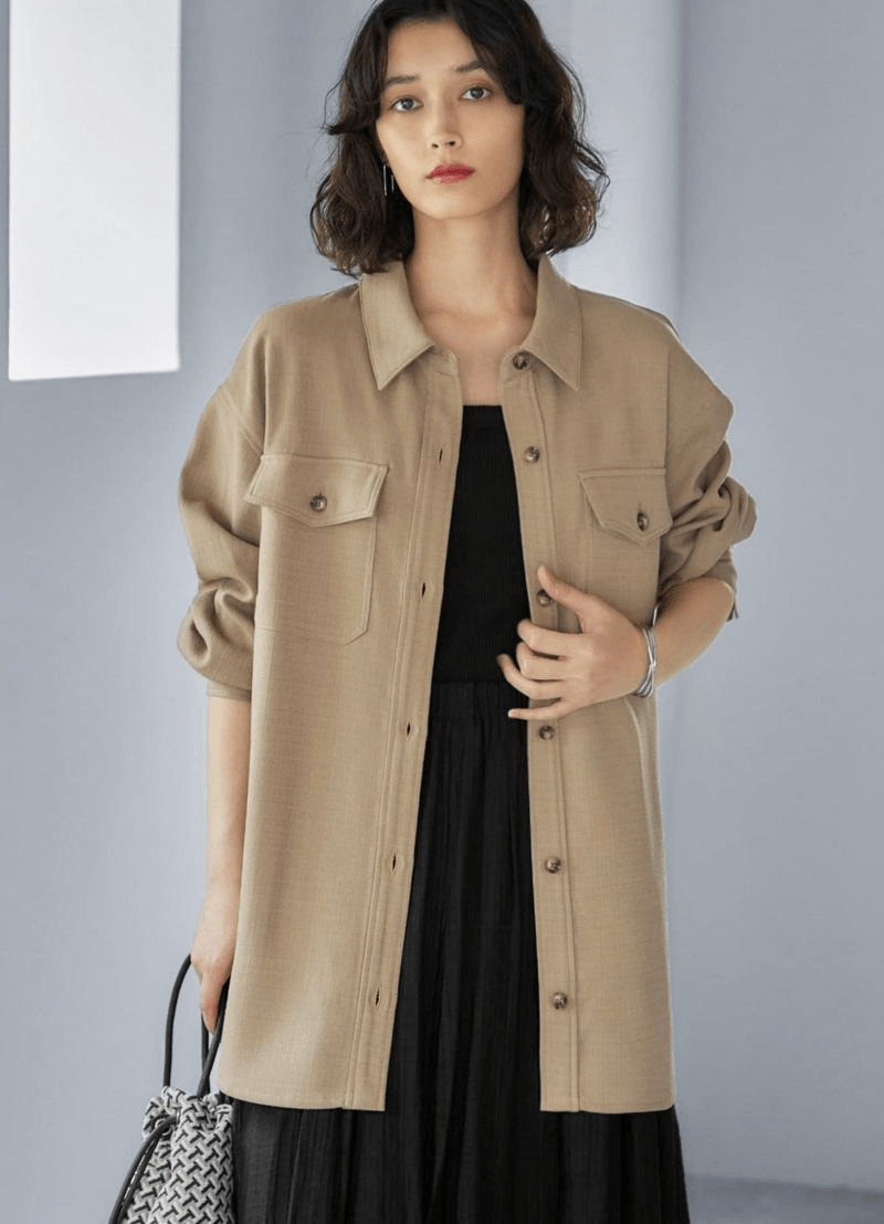STYLE DELI 凹凸生地のシャツジャケット