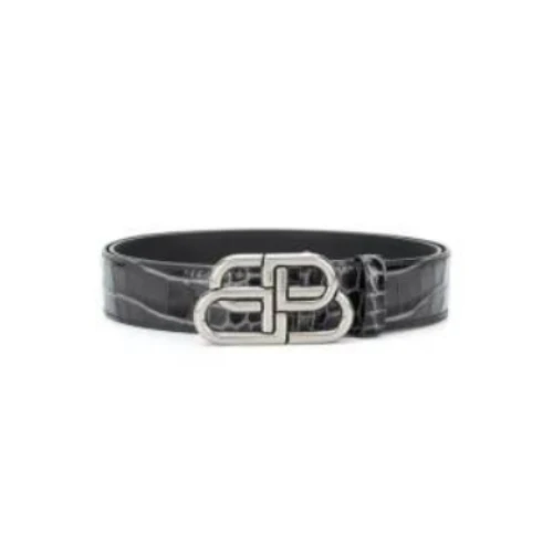 Balenciaga BB クロコエンボス ベルト L