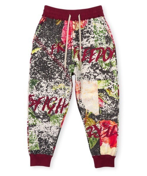 Vivienne Westwood MAN 'FREEDOM FIGHTER PUZZLE ROSE' トラックパンツ