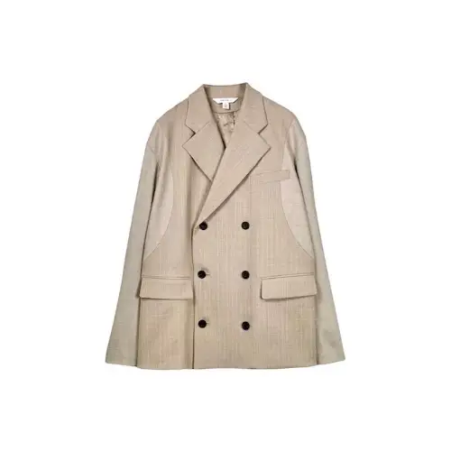 THE KEIJI SATIN BACK PANEL PINSTRIPE BLAZER
