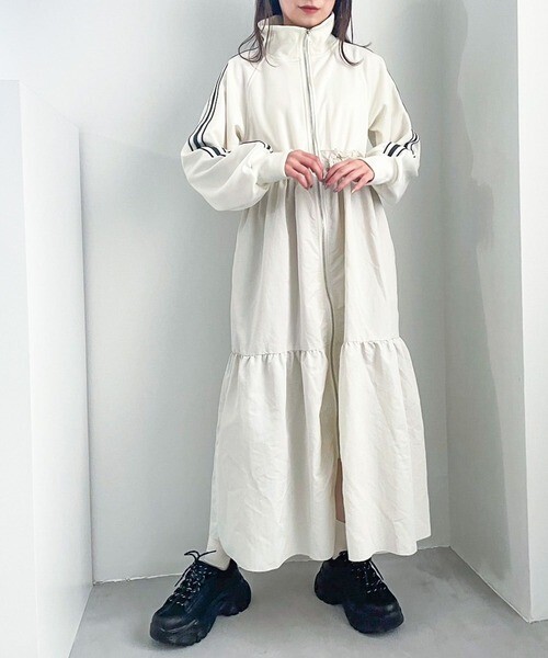 LOWRYS FARM トラックドッキングワンピース