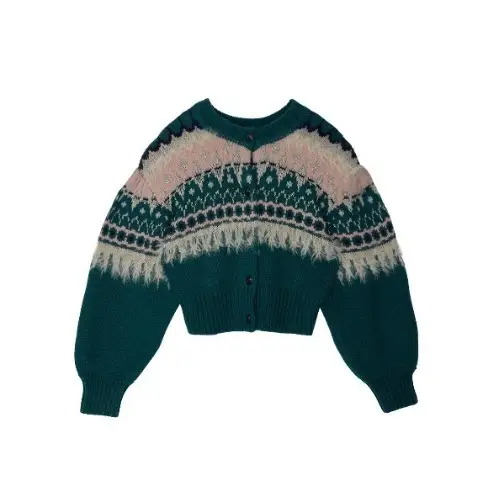 Ameri VINTAGE UND 2WAY LADY NORDIC KNIT CARDIGAN