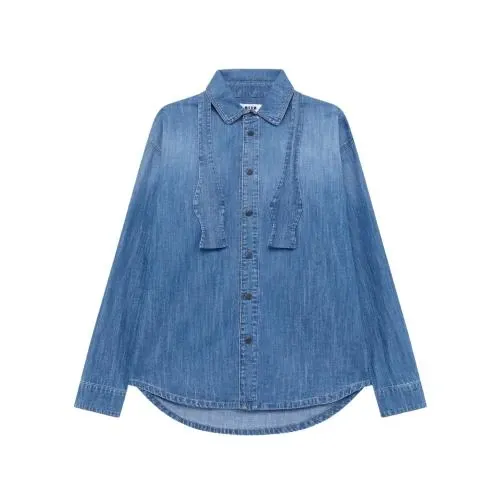 MSGM bow-tie denim shirt