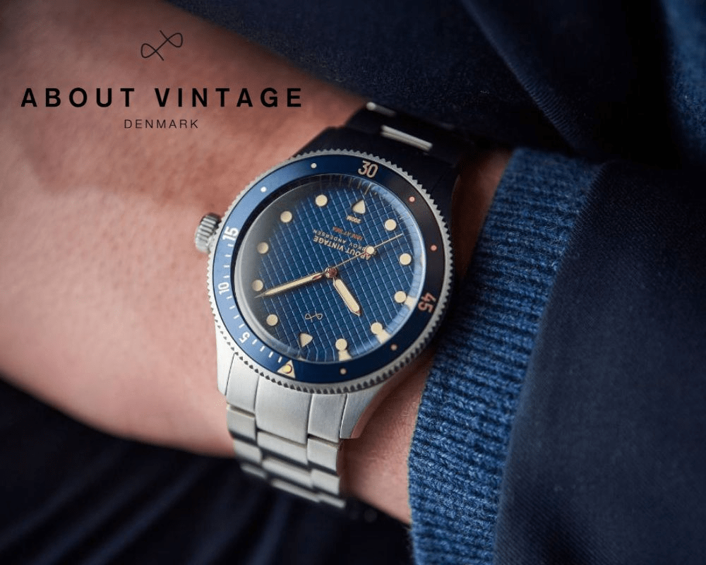 About Vintage 1926 Blue Turtle 39mm (リンクブレス付き)