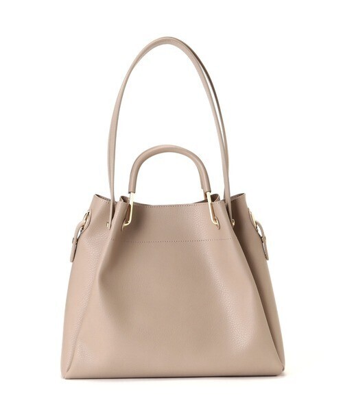 NATURAL BEAUTY BASIC メタルハンドルタックショルダーバッグ
