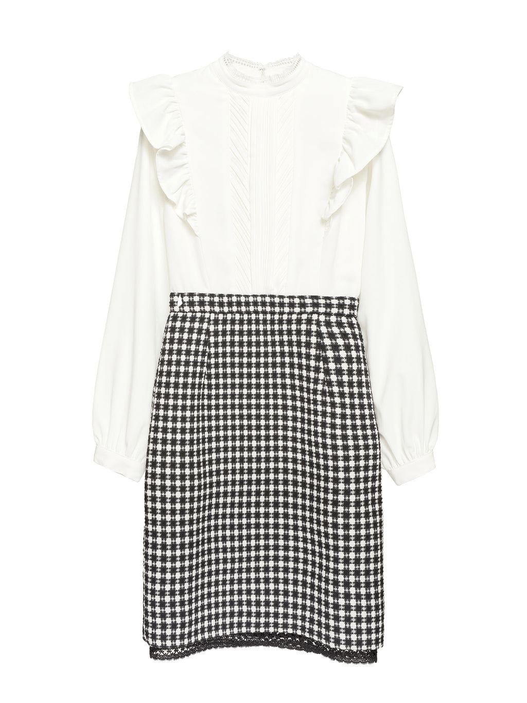 EmiriaWiz Frill blouse docking mini one-piece