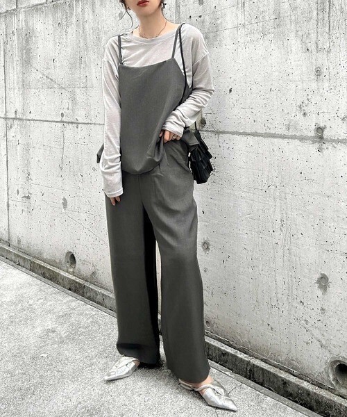 GeeRA セットアップ風ペプラムフリルビスチェサロペット