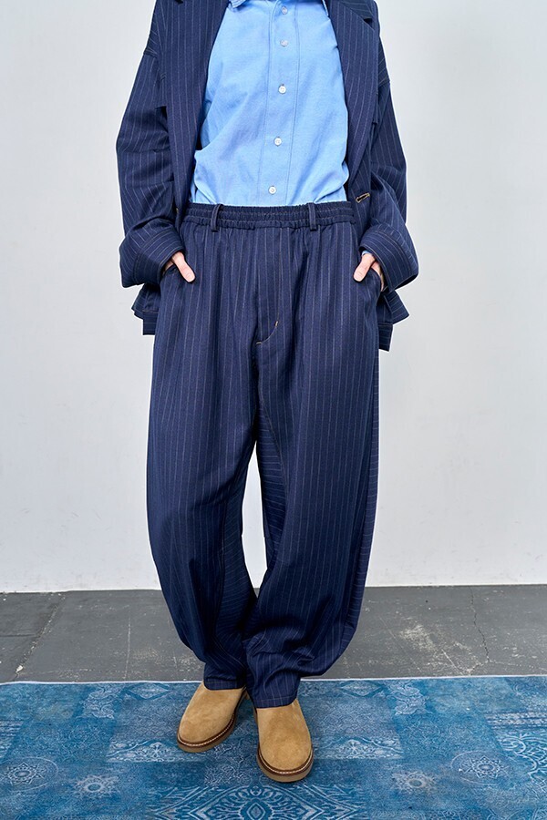 Nora Lily 【Nora Lily】Pin Stripe Easy Barrel Pants