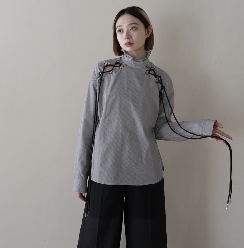 UENUI NYLON MESH LAYERED SKIRT