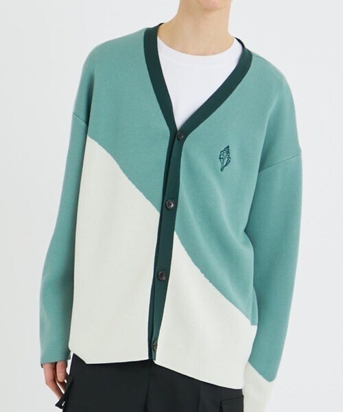 LiNoH BLOCKING KNIT CARDIGAN