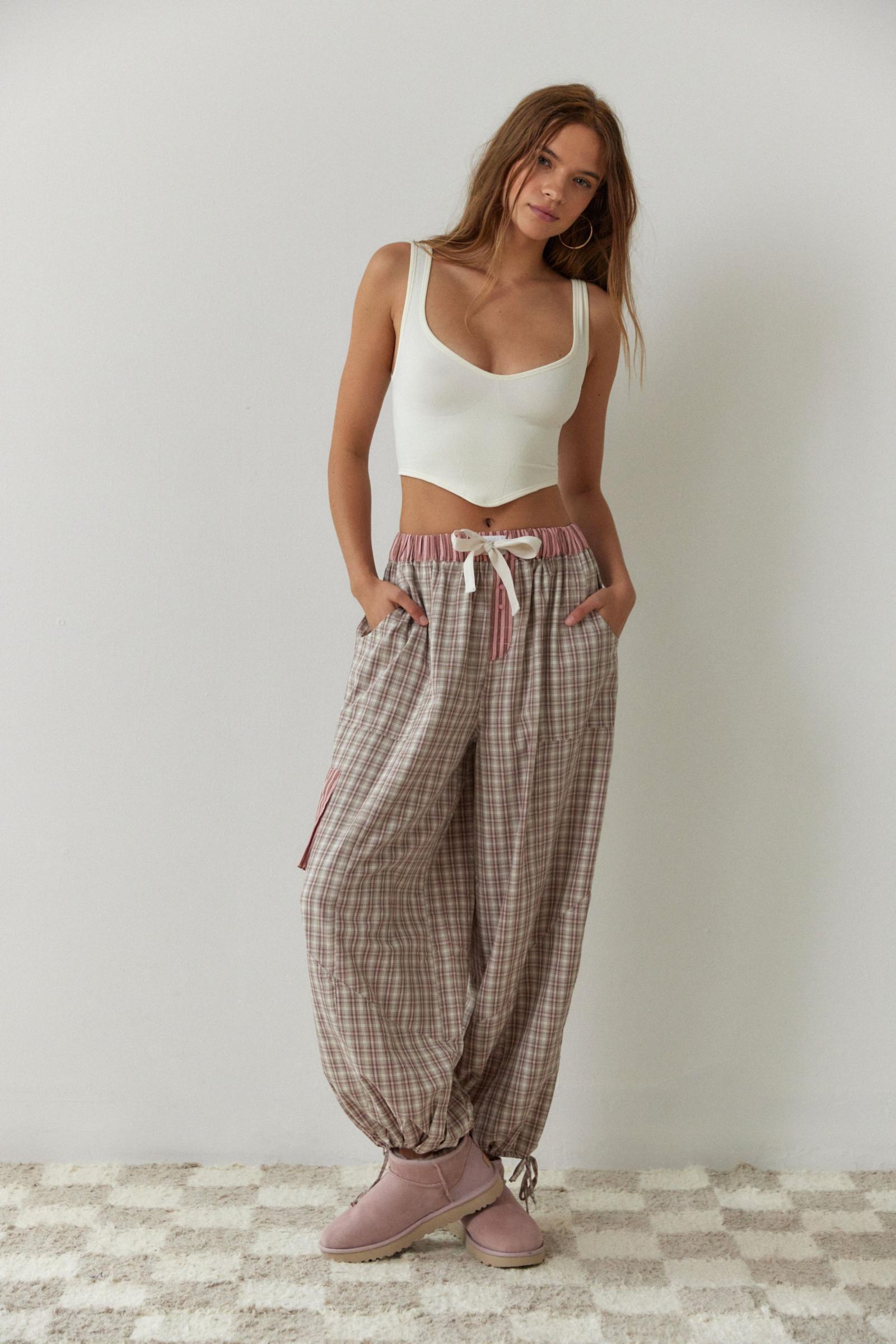URBAN OUTFITTERS アウトフロムアンダー ノア スプライスド パジャマパンツ