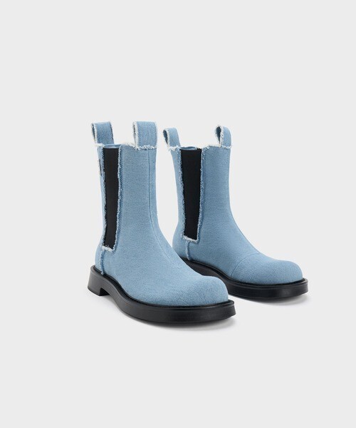 CHARLES & KEITH Bryn ブライン デニムチェルシーブーツ