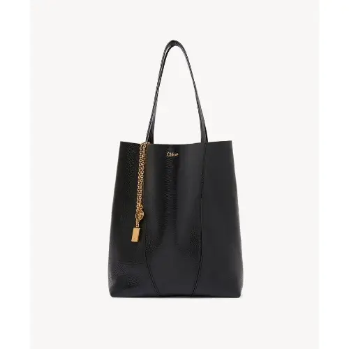 Chloé グレインレザー製Chloé Spinトートバッグ