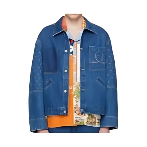 Marine Serre Deadstock Moon-print denim jacket