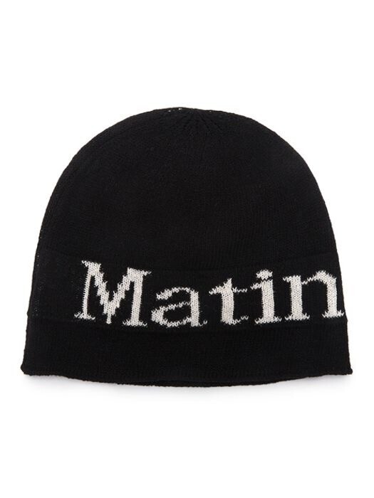 MATIN KIM LOGO LINEN SHORT BEANIE