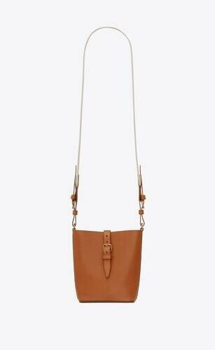 SAINTLAURENT ベジタブルタンニンレザー製 ミニバケットバッグ