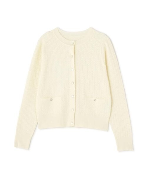 NATURAL BEAUTY BASIC ミニケーブルニットカーディガン